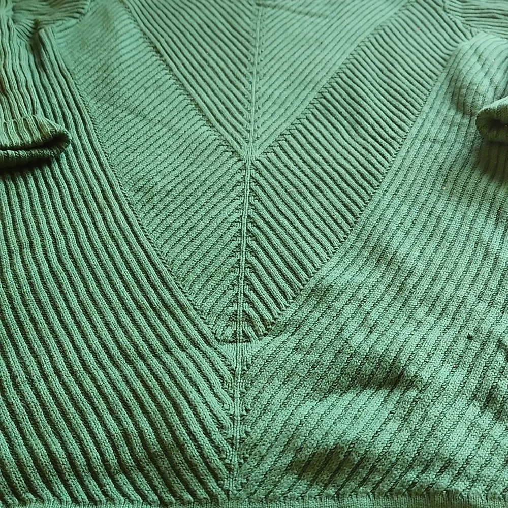 Jessica London Teal Ribbed Women's Sweater - Picture 2 of 7
